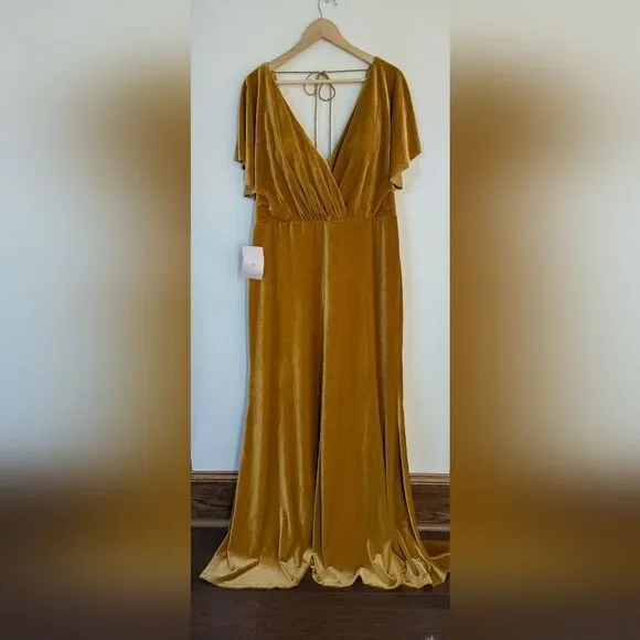 jenny yoo gold bridesmaid dress Jenny Yoo Bridesmaid Dress Ariana Maternity Black main image 1